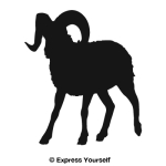 Bighorn Sheep Walking Decal