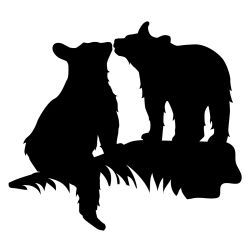 Black Bear Cubs Wall Decal