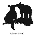 Black Bear Cubs Wall Decal