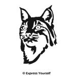 Bobcat Face Wall Decal