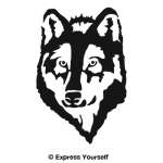 Wolf Front Portrait Decal