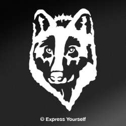 Wolf Front Portrait Decal