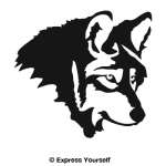 Wolf Profile Wall Decal