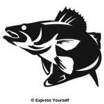 Walleye Striking Wall Decal