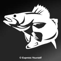 Walleye Striking Decal