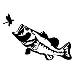 Big Mouth Largemouth Bass Wall Decal