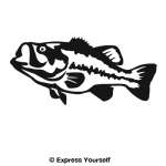 Largemouth Bass Detailed Wall Decal