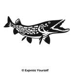 Northern Pike Detailed Wall Decal