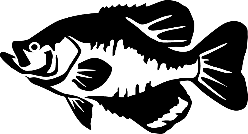 Download Black Crappie Wall Decal