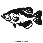 Black Crappie Wall Decal