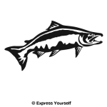 Chinook Salmon Leap Wall Decal