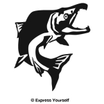 Sockeye Salmon Jump Decal