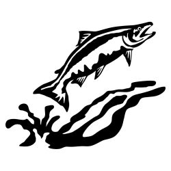 Heading Upstream Salmon Wall Decal