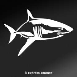 Great White Cruising Shark Decal