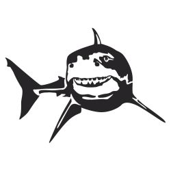 Great White Turning Wall Decal