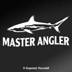 Master Angler Reef Shark Decal