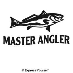 Master Angler Red Fish Decal