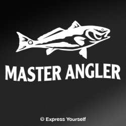 Master Angler Red Fish Decal