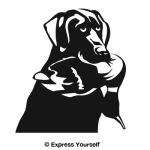 Black Lab Good Dog Decal