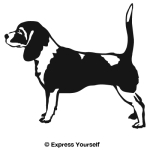 Beagle Profile Wall Decal