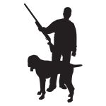 Hunter and Dog Decal