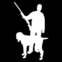 Hunter and Dog Decal