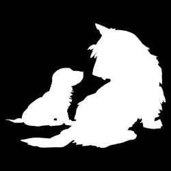 Scottish Terrier Mother and Pup Decal