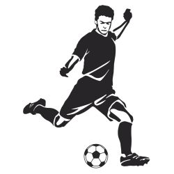 Soccer Kick Detailed Wall Decal