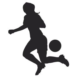 Soccer Girl Rear Kick Wall Decal