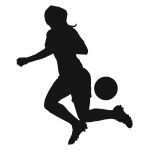 Soccer Girl Rear Kick Wall Decal