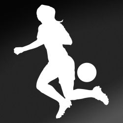 Soccer Girl Rear Kick Decal