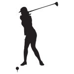 Lady Golfer Wall Decal