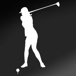 Lady Golfer Decal