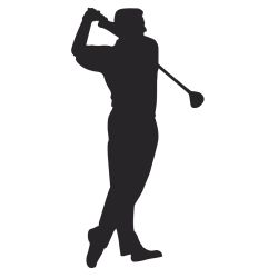 Tee-off Golfer Wall Decal