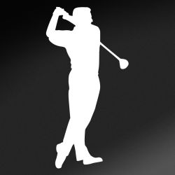 Tee-off Golfer Decal