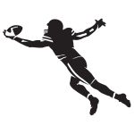One Hand Football Catch Wall Decal