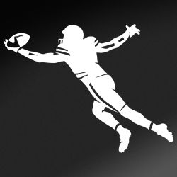 One Hand Football Catch Decal