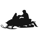 On the Trail Snowmobile Wall Decal
