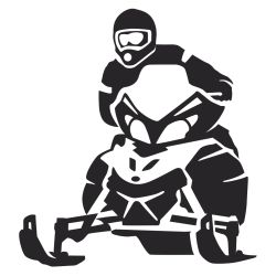 Snowmobile Race Wall Decal