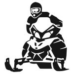 Snowmobile Race Wall Decal