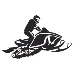 Airborne Snowmobile Wall Decal