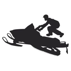 High Jump Snowmobile Wall Decal