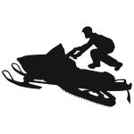 High Jump Snowmobile Wall Decal