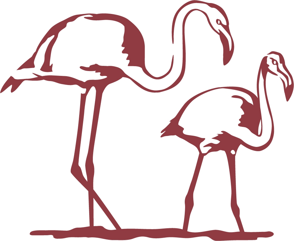 Flamingo Mother and Child Wall Decal
