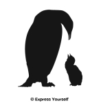 Penguin Mother and Child Wall Decal