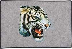 White Tiger Door Mat