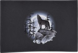 Wolf Moon Standing Door Mat