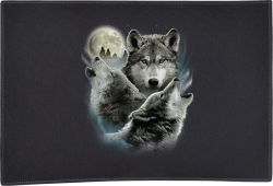 Three Wolves Door Mat