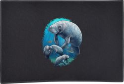 Manatee and Babies Door Mat