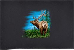 Elk Looking Left Door Mat